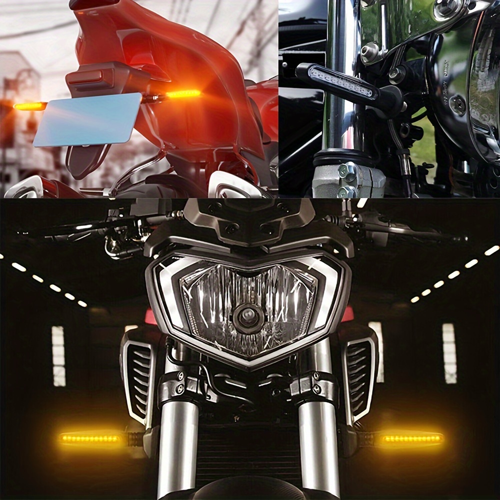 2pcs/4pcs Motorcycle LED Turn Signal Light Universal Flowing Light M10 12V For Harley For DUCATI For YAMAHA For Suzuki For KTM For BMW