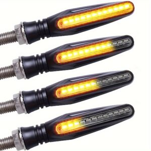 2pcs/4pcs Motorcycle LED Turn Signal Light Universal Flowing Light