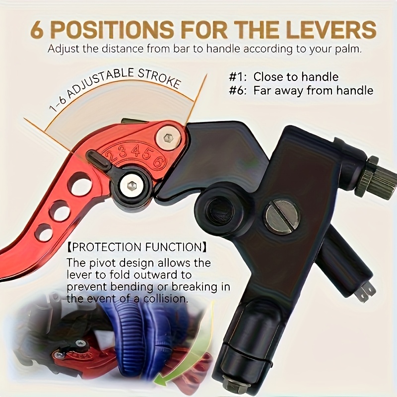 motorcycle handlebar set - brake master cylinder with clutch lever - Image 9