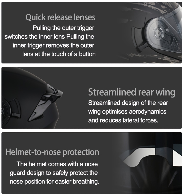 LUOCHOSE Modular Motorcycle Helmet - Sleek Black with Red Accents, ABS Material, Reflective Visor for Safe Night Riding, Ideal for Daily Commuting - Small Size, Motorcycle Riding Gear