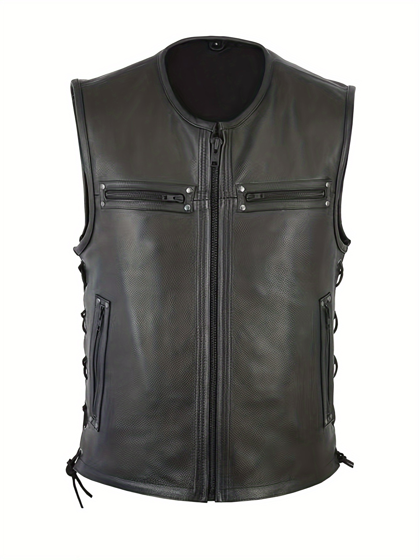 Vintage Motorcycle Vest for Men - Stylish Outwear with Benefits - Image 4