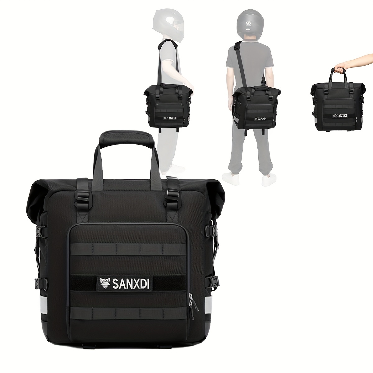 Saddle Bag 20L-40L Expandable Pannier Bag Motorbike Storage Bag 1pc - Image 5