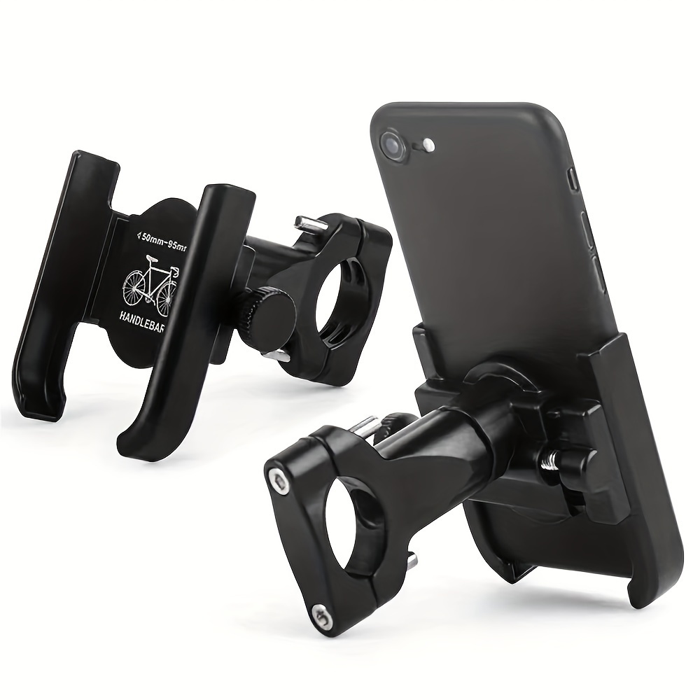 Aluminum Alloy Bike & Motorcycle Phone Holder – Universal Adjustable GPS Mounting Bracket for Handlebars – Secure & Durable Mobile Clip