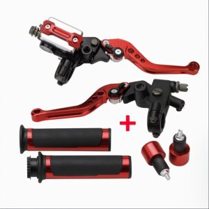 motorcycle handlebar set - brake master cylinder with clutch lever