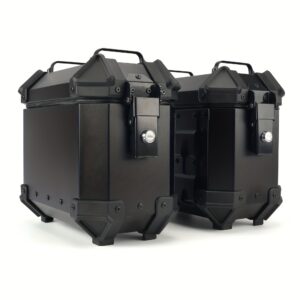 1 Pair 18L Aluminum Alloy Motorcycle Side Cases with Safety Lock