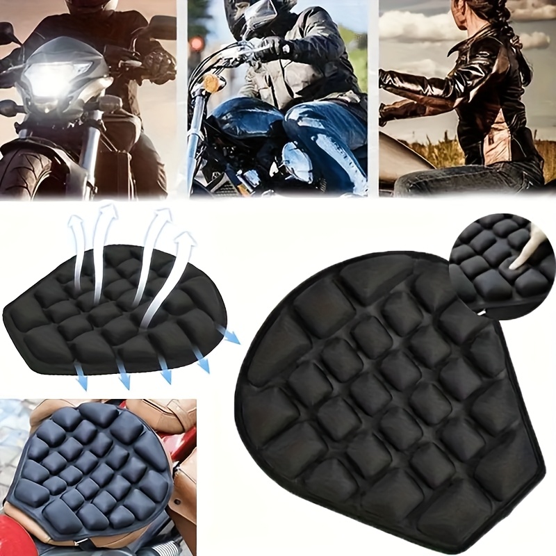 3D Gel Motorcycle Seat Cushion (Universal Fit) - Enhanced Shock Absorption & Comfort | Non-Slip, Durable & High Temp Resistant - for Motorcycles & E-Bikes