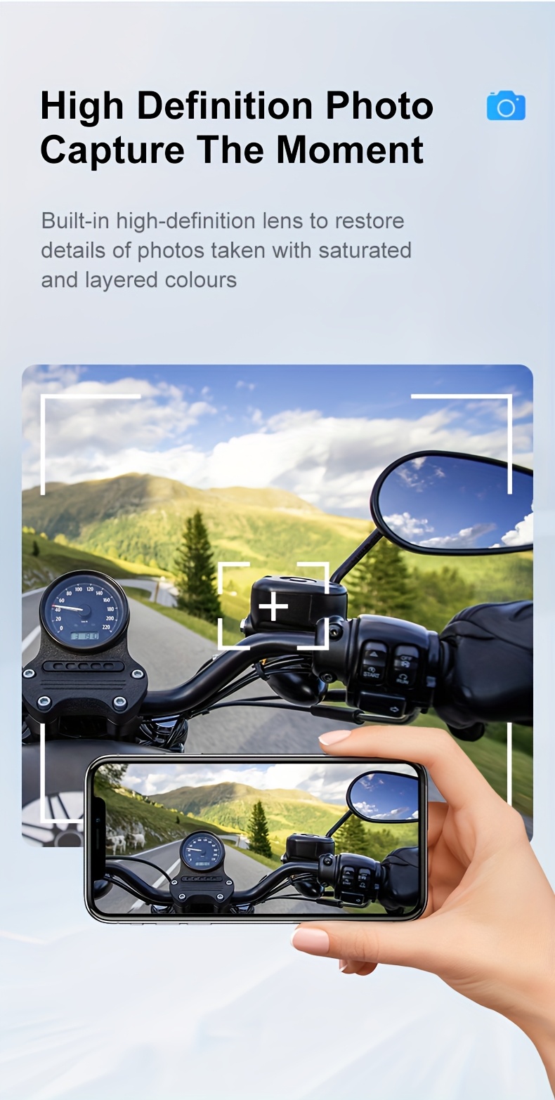 Q28 Motorcycle Helmet Wireless Headset with 1080P HD Camera, Ultra-Wide Angle Lens Recorder, 1500mAh Battery, Adjustable Camera Angle, Voice Control, Type-C Charging, Rechargeable Lithium Polymer Battery, Includes Cable & Ear Pads, Motorcycle Accessories|Modern Helmet Design|Durable Plastic Body