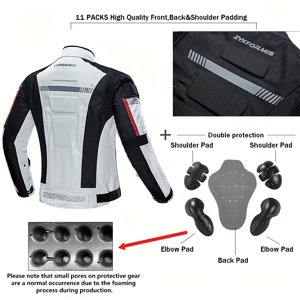 ZYXFORMIS Men'S Motorcycle Jacket - Windproof, Full-Body - Image 9