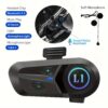 L1 Wireless Motorcycle Helmet Headset with Light