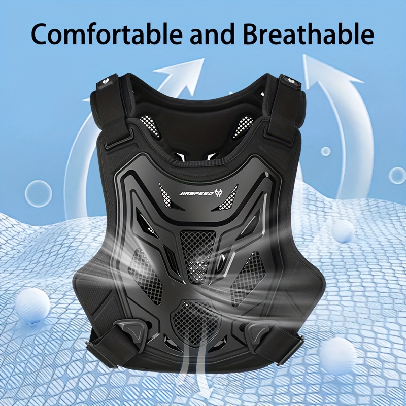 Motorcycle PE vest with adjustable shoulder straps, foam padding - Image 8