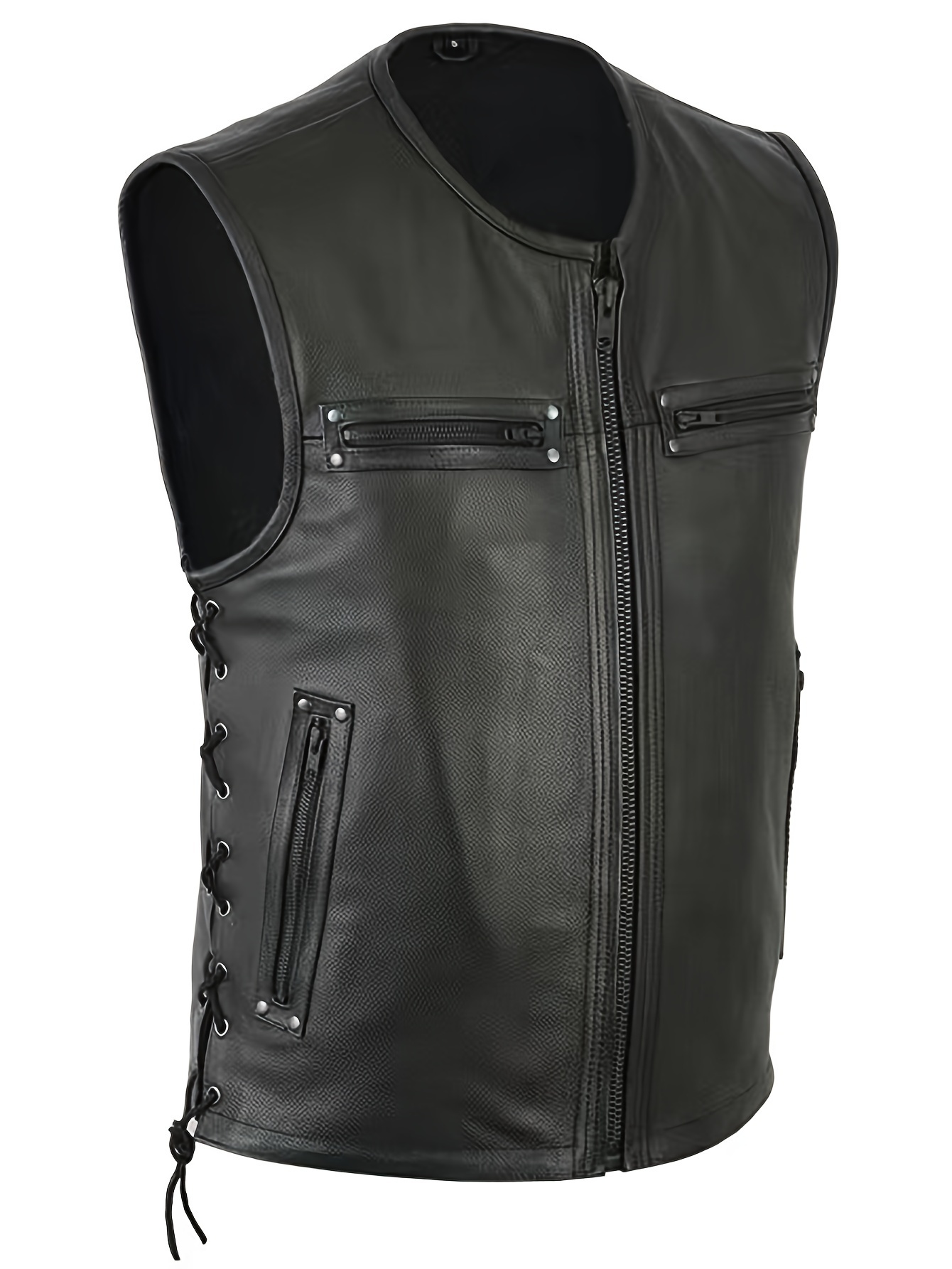 Vintage Motorcycle Vest for Men - Stylish Outwear with Benefits - Image 2