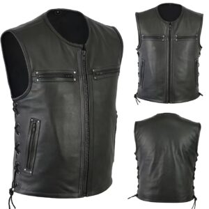 Vintage Motorcycle Vest for Men - Stylish Outwear with Benefits