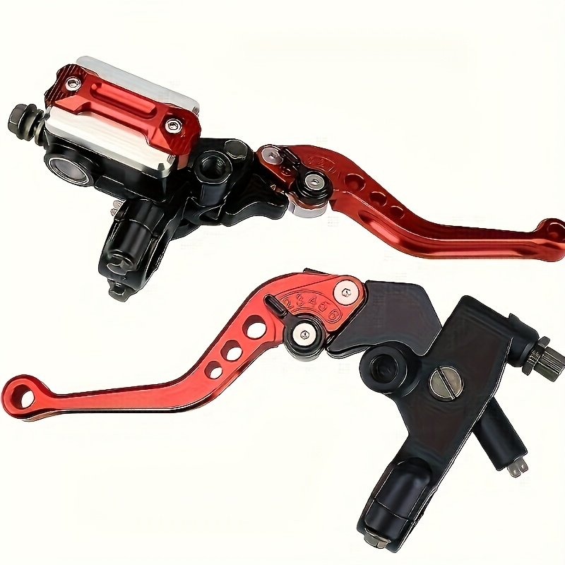 High-end engineering motorcycle handlebar set - 7/8 inch (22mm) brake master cylinder with clutch lever, CNC aluminum alloy, adjustable design suitable for street sports motorcycles 3 color sets available