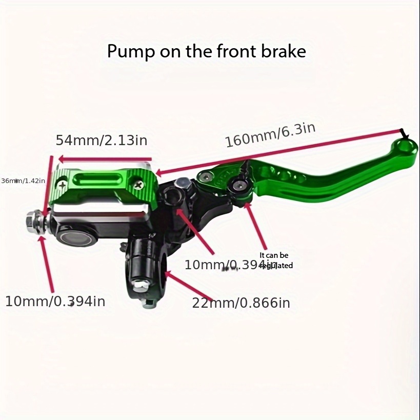 motorcycle handlebar set - brake master cylinder with clutch lever - Image 2