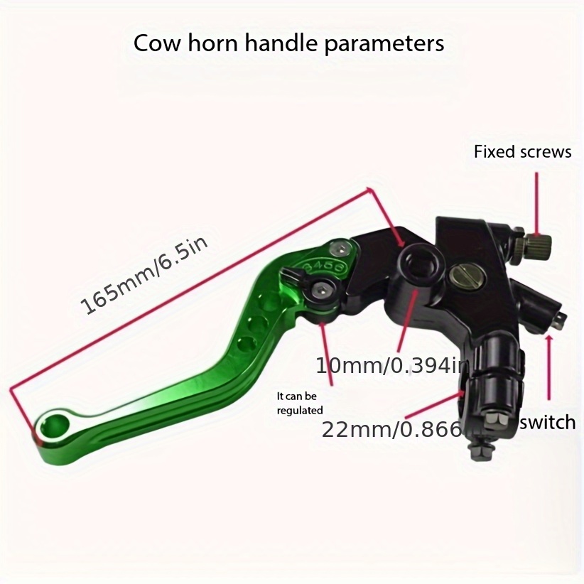 motorcycle handlebar set - brake master cylinder with clutch lever - Image 7