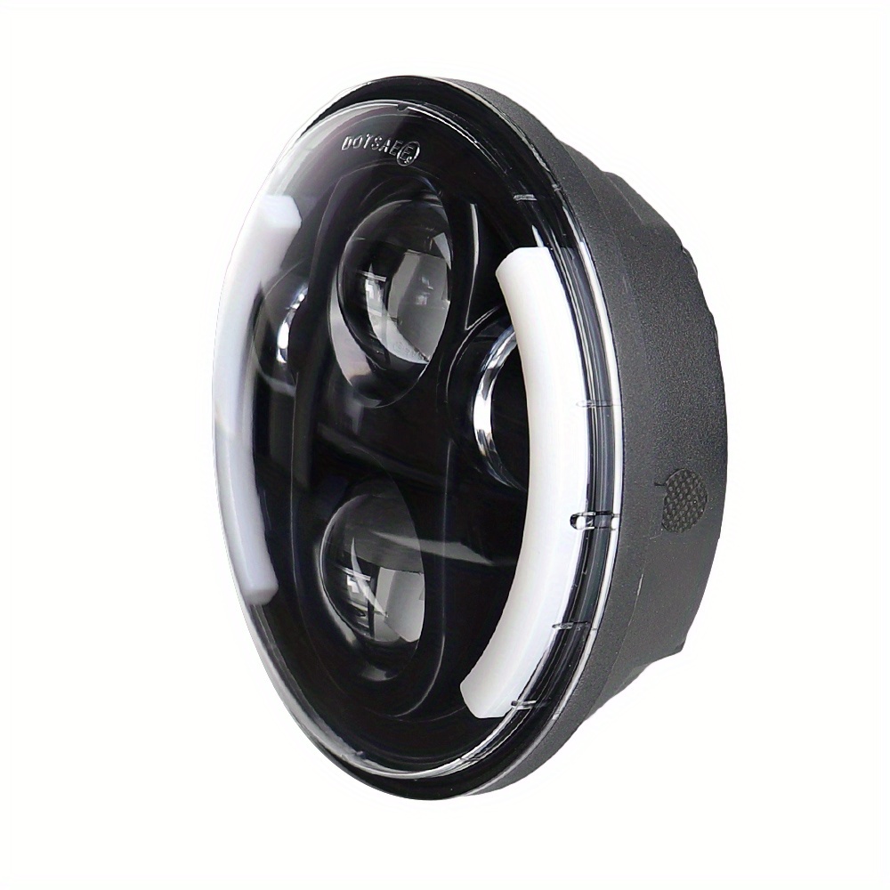 14.61cm LED Motorcycle Headlight - High/Low Beam, DRL & Turn Signal, Fit for Dyna Softail, Sportster, Iron 883, FXCW - 12V, No Battery Needed, Motorcycle Lighting Upgrade, Sleek Headlight Design, Durable Construction