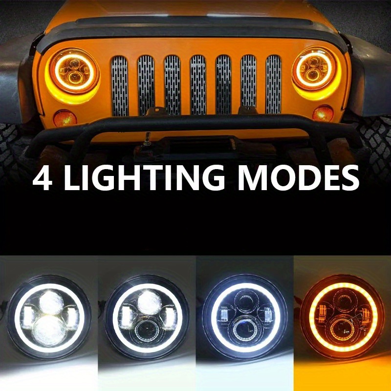 7-Inch LED H4 Round Headlights - Image 2