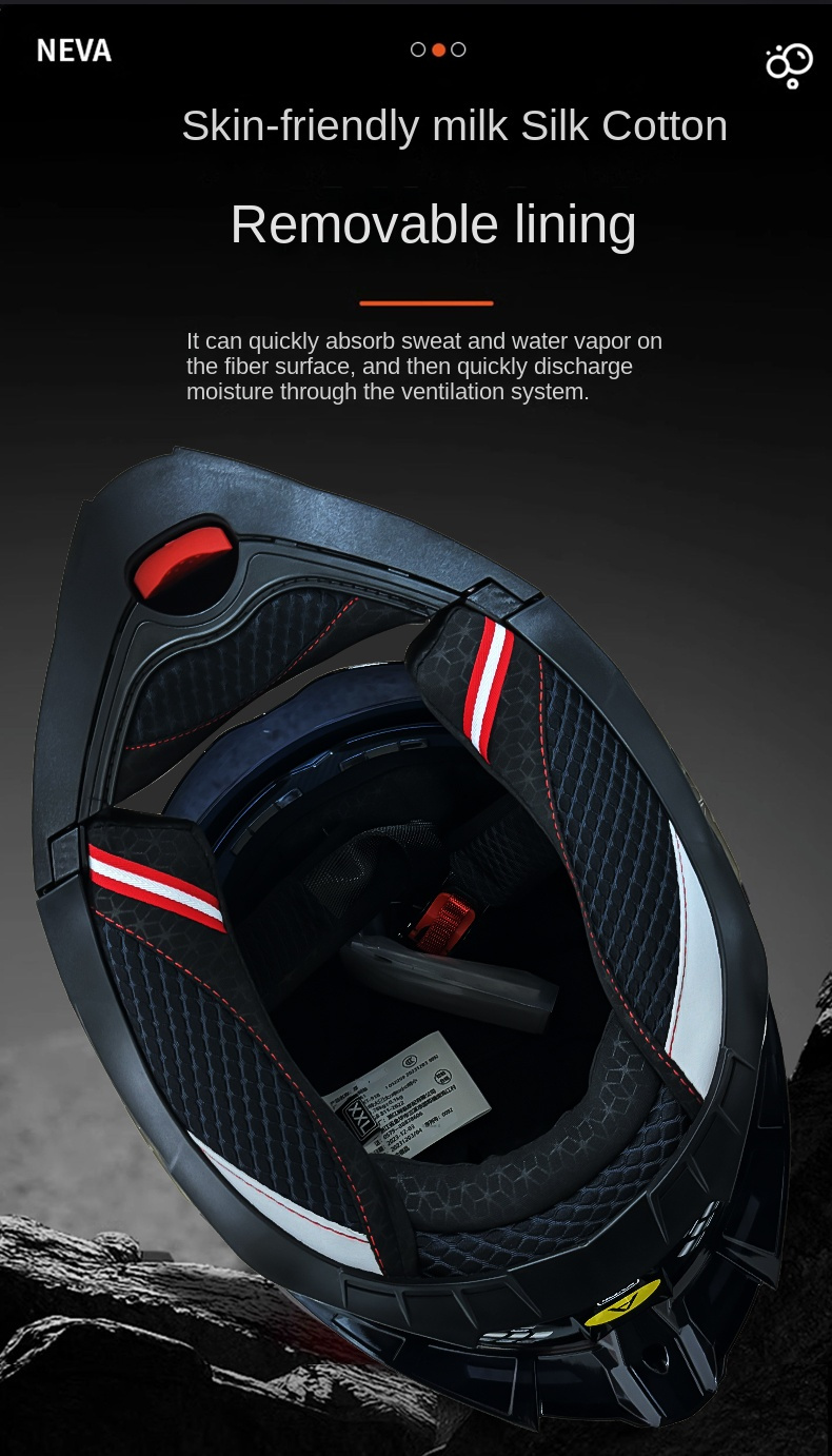 Dual Visor Motorcycle Helmet, Stylish Design, ABS Material, Flip-Up, Unisex Helmet