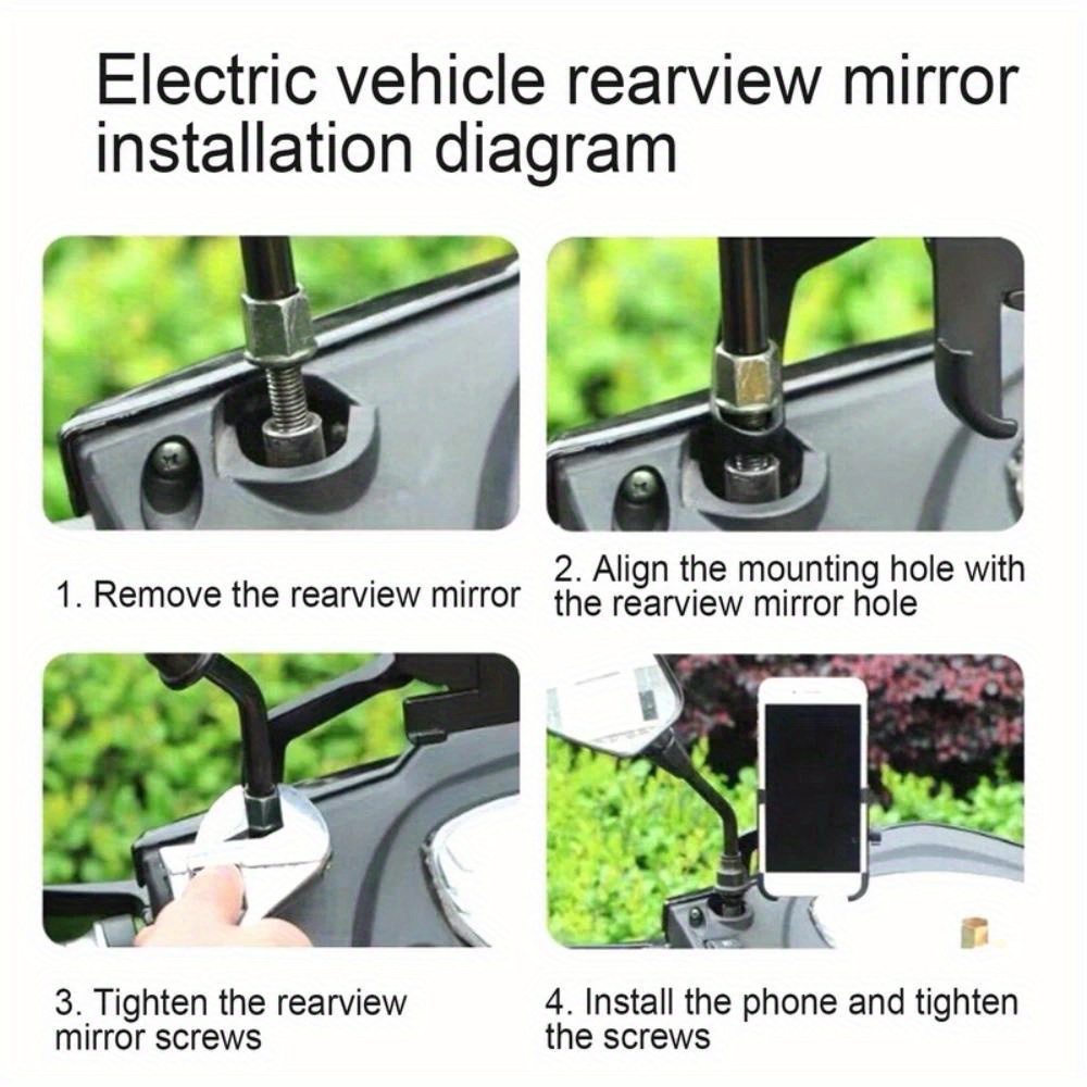 Aluminum Alloy Bike & Motorcycle Phone Holder – Universal Adjustable GPS Mounting Bracket for Handlebars – Secure & Durable Mobile Clip