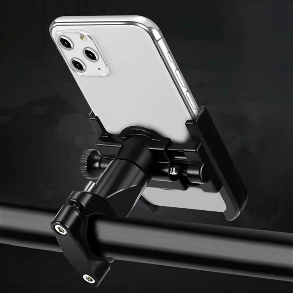 Aluminum Alloy Bike & Motorcycle Phone Holder – Universal Adjustable GPS Mounting Bracket for Handlebars – Secure & Durable Mobile Clip