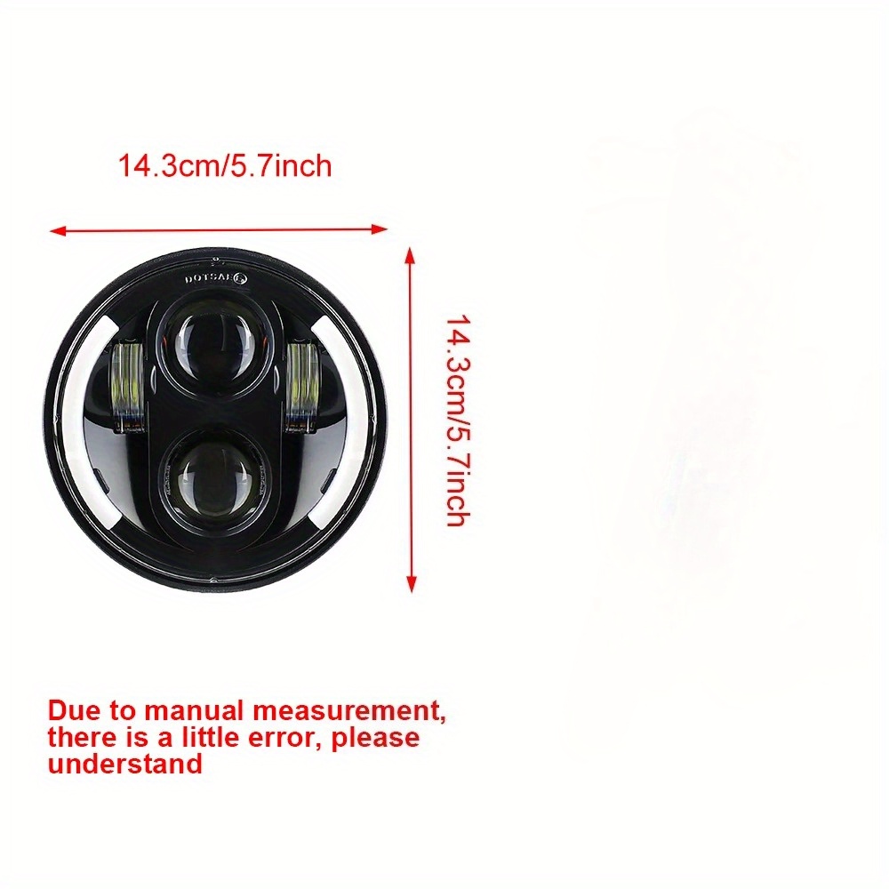 14.61cm LED Motorcycle Headlight - High/Low Beam, DRL & Turn Signal, Fit for Dyna Softail, Sportster, Iron 883, FXCW - 12V, No Battery Needed, Motorcycle Lighting Upgrade, Sleek Headlight Design, Durable Construction
