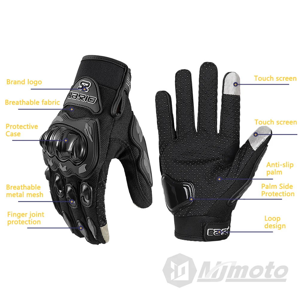 Summer Breathable Full Finger Motorcycle Gloves - Image 5