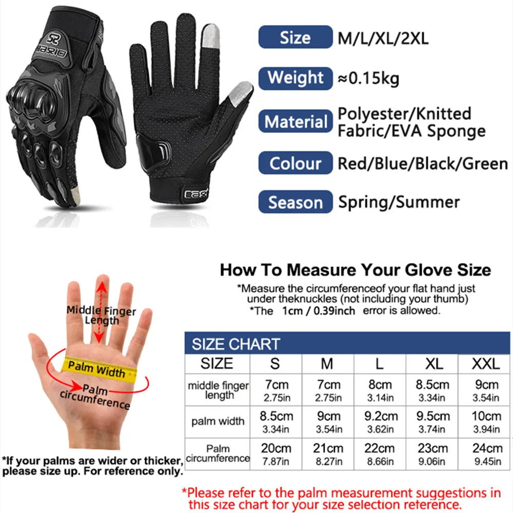Summer Breathable Full Finger Motorcycle Gloves - Image 6