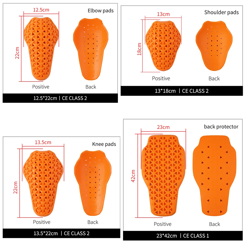 WOSAWE CE Certified Moto Motorcycle Back Elbow Knee Shoulder Chest Hip Protector - Image 6