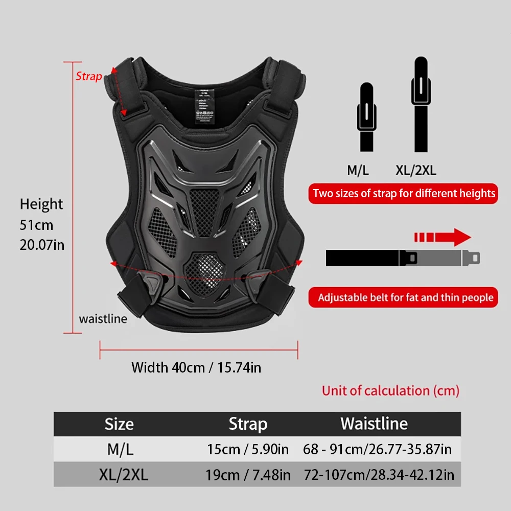 All Season Motocross Armor Vest Motorcycle Body Protection - Image 4
