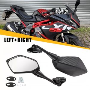 2pcs Black Motorcycle Rearview Mirrors