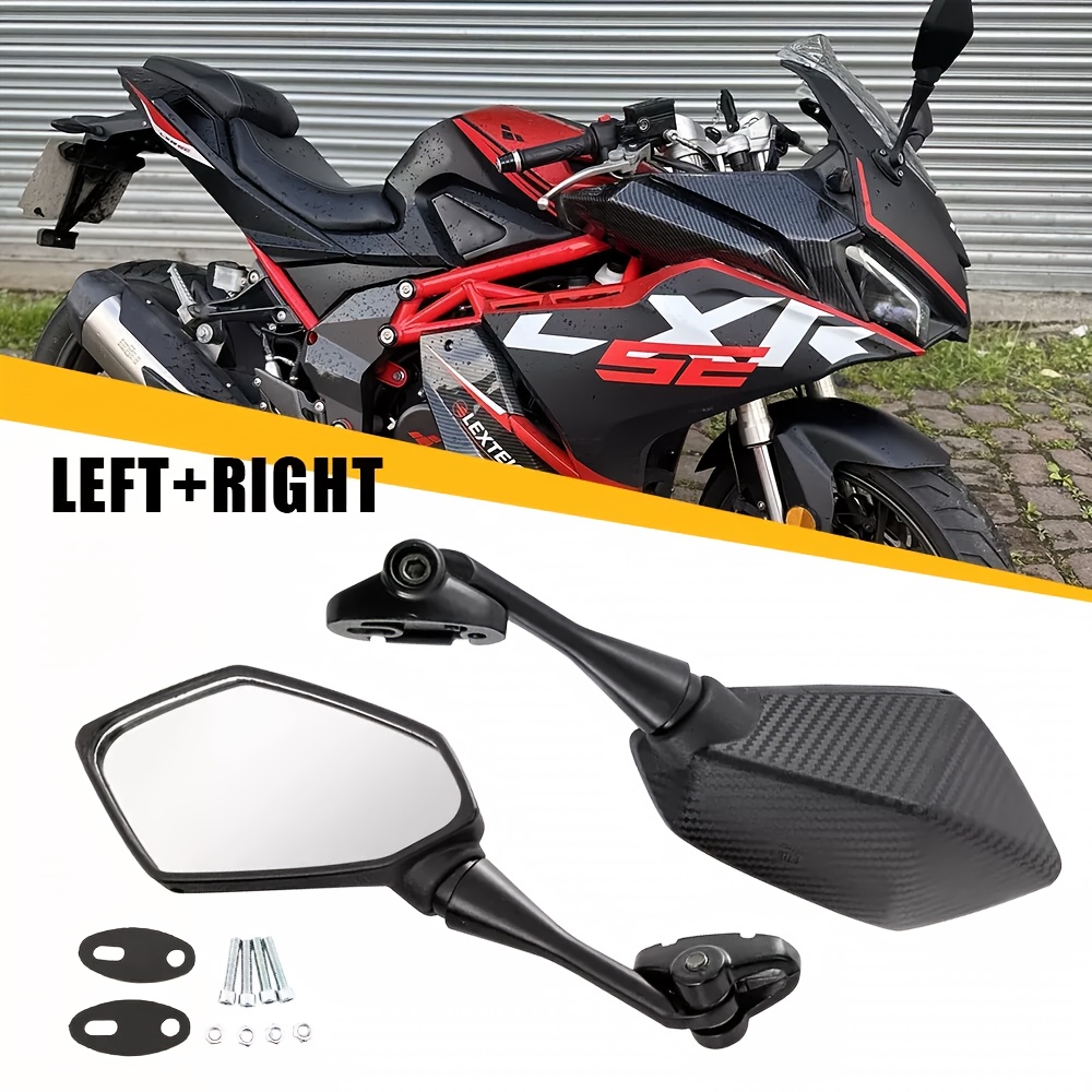 2pcs Black Motorcycle Rearview Mirrors