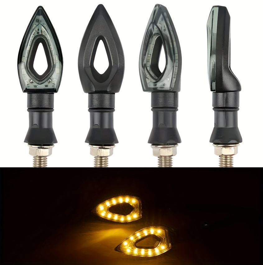 4pcs Motorcycle 12 LED Turn Signal Lights Indicator Blinkers Flashers Amber for Suzuki GSXR600 GSXR 750 1000 GSX-R600 GSX-R750