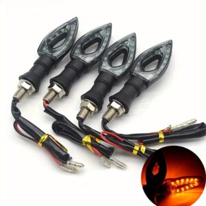 4pcs Motorcycle 12 LED Turn Signal Lights Indicator Blinkers Flashers Amber for Suzuki GSXR600 GSXR 750 1000 GSX-R600 GSX-R750
