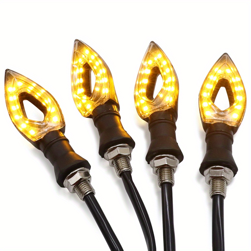 4pcs Motorcycle 12 LED Turn Signal Lights Indicator Blinkers Flashers Amber for Suzuki GSXR600 GSXR 750 1000 GSX-R600 GSX-R750