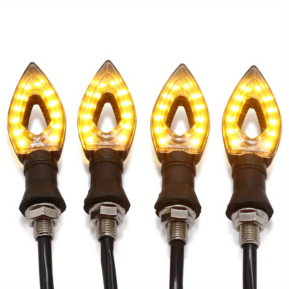 4pcs Motorcycle 12 LED Turn Signal Lights Indicator Blinkers Flashers Amber for Suzuki GSXR600 GSXR 750 1000 GSX-R600 GSX-R750